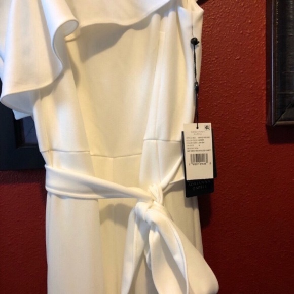 Adrianna Papell One Shoulder Ruffle Jumpsuit - Picture 9 of 13